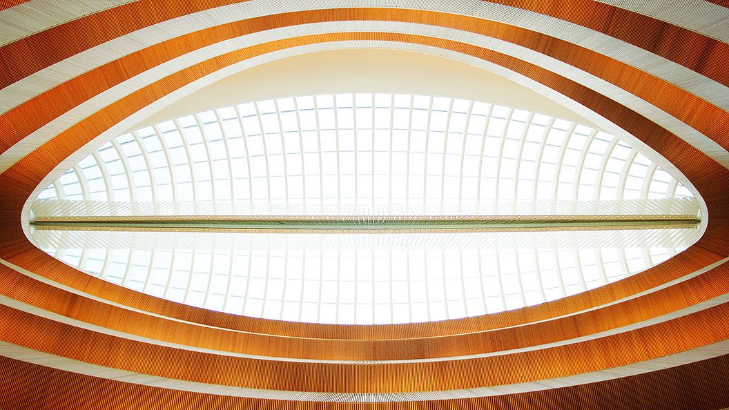 Santiago Calatrava, Bibliothek, RWI, UZH, Rechtswissenschaft, Universität Zürich, Kuppelbauten, Glaskuppel, Innenarchitektur